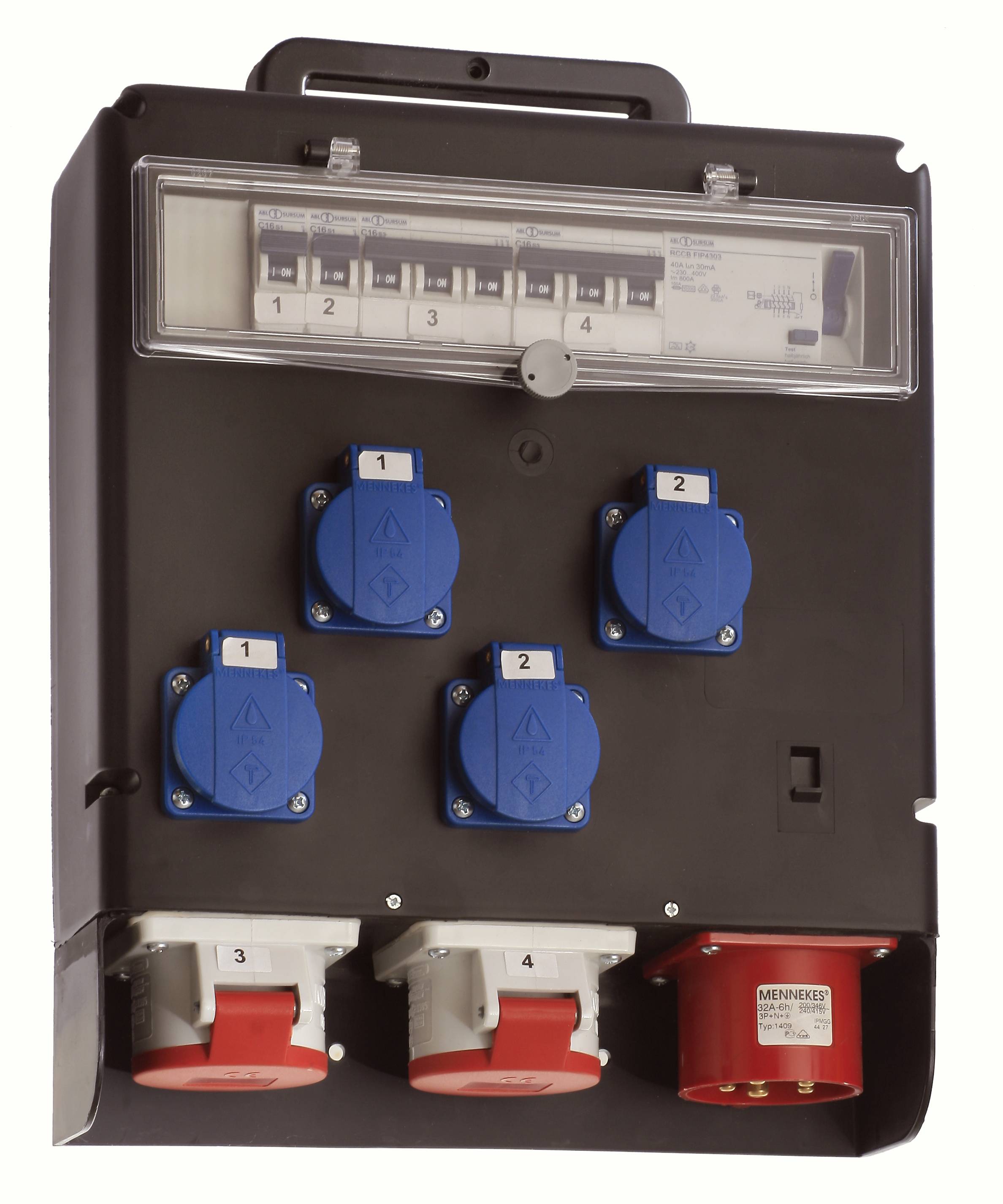 AS Schwabe CEE power distributor Stromverteiler CEE FIXO III 60516 400 V 32 A-1