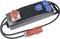 'Electrical distribution box with one red and three blue sockets, cable with red plug. Used in industrial applications.'