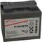 Battery with 'Sprinter' logo, model P12V875. Markings for recycling and safety precautions. Manufactured in Portugal by GN® Industrial Power.