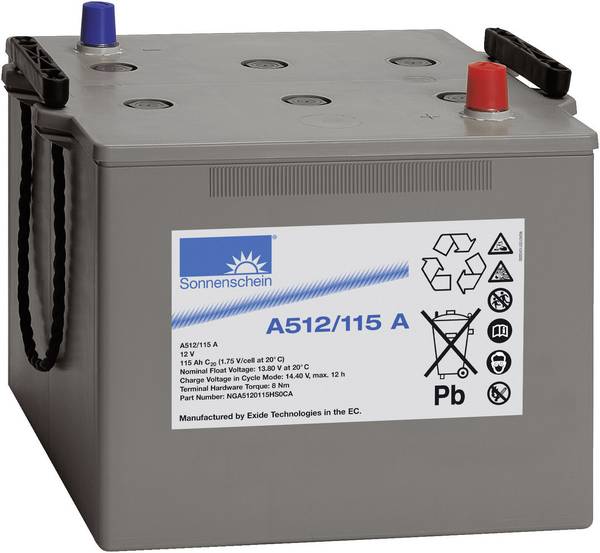 GNB Sonnenschein A512/115 A NGA5120115HS0CA VRLA 12 V 115 Ah VRLA gel (W x H x D) 286 x 230 x 269 mm Cone pin Maintenance-free