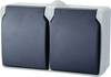 GAO 9872 Wet room switch product range Two gang socket Standard Grey 1 pc(s)