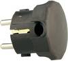 GAO 0404 Safety L-shape mains plug Plastic 230 V Brown IP20