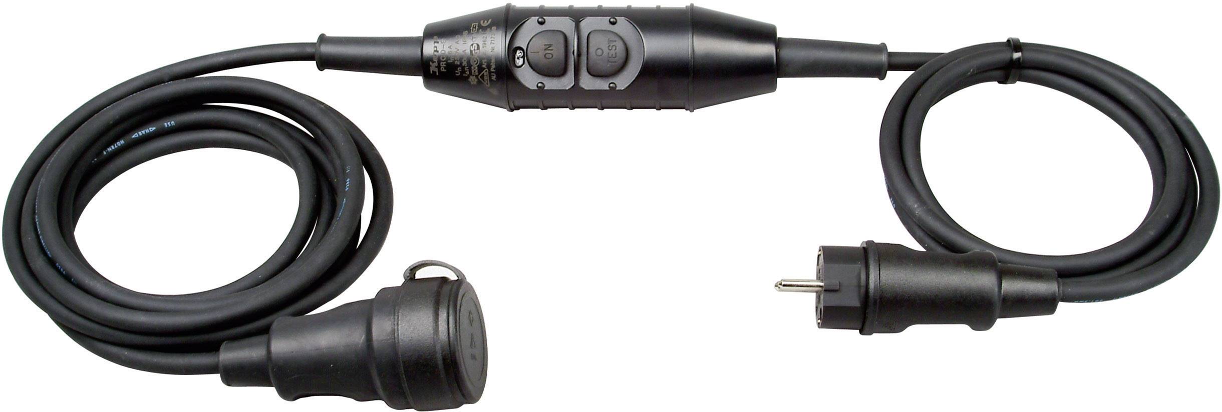 Kopp 1438.0001.5 Current Cable extension 16 A Black 1.50 m incl. PRCD-S