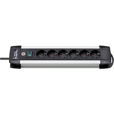 Brennenstuhl 1391000016 Power strip (+ switch) 6x Black, Aluminium  PG connector 1 pc(s)