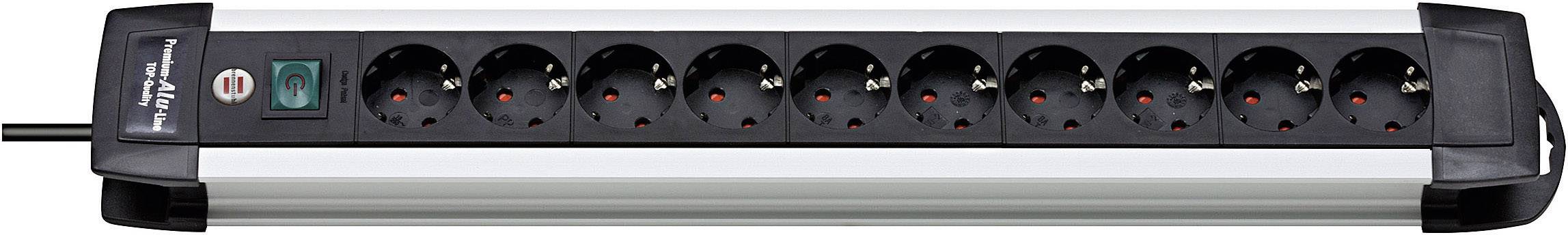 Ten-socket extension block with two switches. Suitable for simultaneously connecting multiple electronic devices.