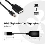 Club 3D Mini DisplayPort to DisplayPort Adapter cable, Passive, 20cm