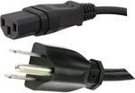 Low heat device power cord Swiss 2 m, black