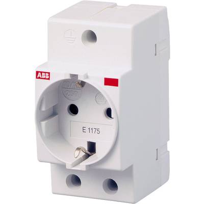 DIN rail mains socket w/o cover ABB E1175 Grey 1 pc(s)