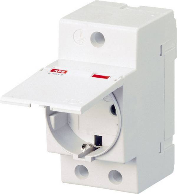 DIN rail mains socket with cover ABB M1175C  Grey
