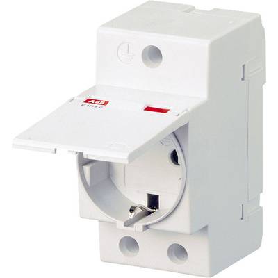 DIN rail mains socket with cover ABB M1175C Grey 1 pc(s)
