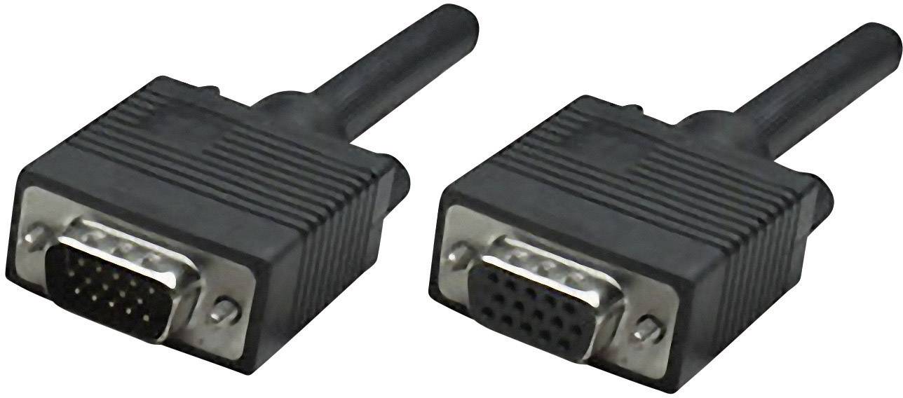 Discriminatie Componist Verniel Manhattan VGA Cable VGA 15-pin plug, VGA 15-pin socket 3.00 m Black 317740  screwable, incl. ferrite core VGA cable | Conrad.com