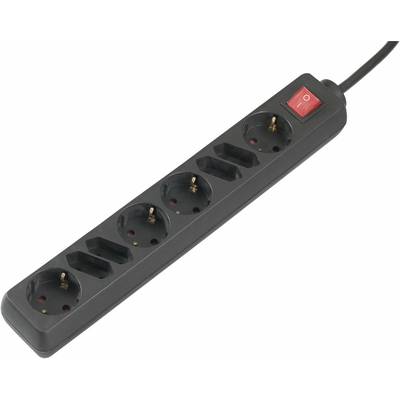GAO 0245 Power strip (+ switch) 8x Black PG connector 1 pc(s)