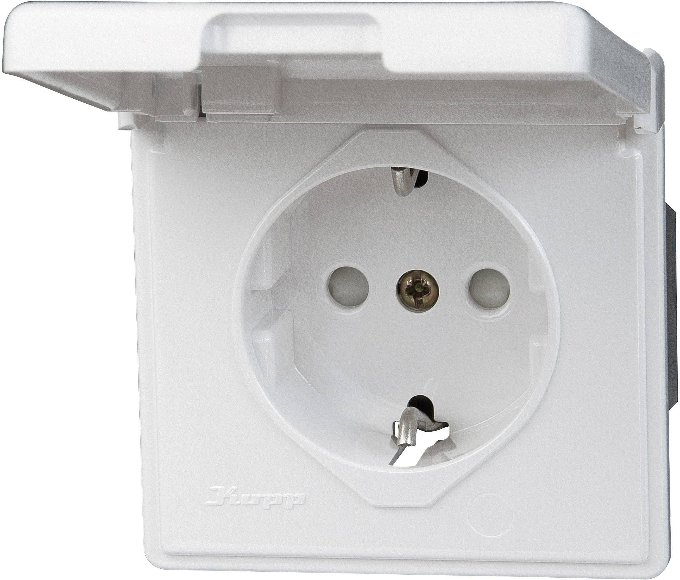 Kopp 119102080 Wet room switch product range PG socket Arktis White 1 pc(s)