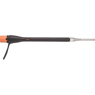 Long, black measuring instrument with a metal tip and orange end. It is used for measuring environmental parameters.
