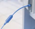 Telegärtner CAT 6A network adapter 0.2 m blue