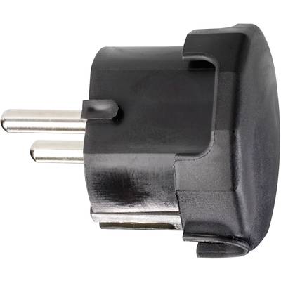 GAO 624446 Safety L-shape mains plug Plastic  230 V Black IP20