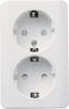 GAO Insert Two gang socket Nova (surface-mount) White 0328 1 pc(s)