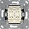 Close-up of a toggle switch without a cover plate. Marked with an arrow at the top. 'Made in Germany' text visible.