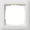 Square, white light switch frame without a switch.