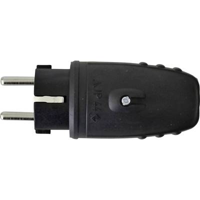 GAO 0406 Safety plug Rubber  230 V Black IP20