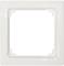 A white square plastic frame, possibly used as a surround for a light switch or electrical socket.