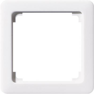 A simple, white square frame with rounded corners and a rectangular opening in the centre.