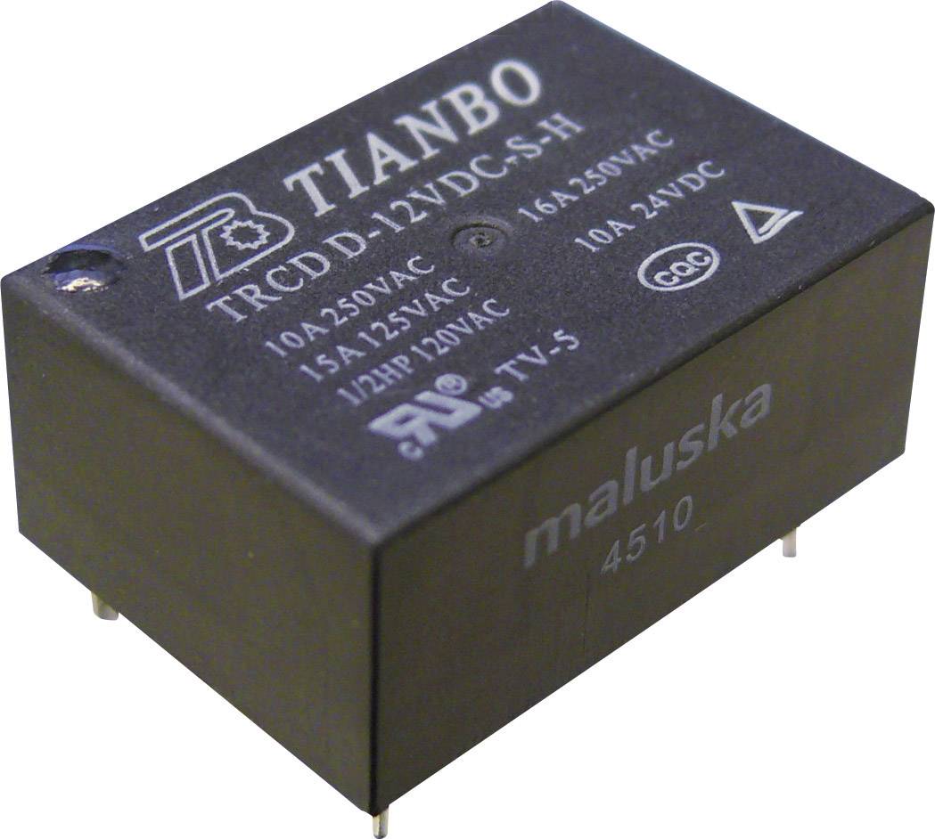Tianbo Electronics TRCD-L-12VDC-S-H PCB relay 12 V DC 16 A 1 maker 1 pc(s)