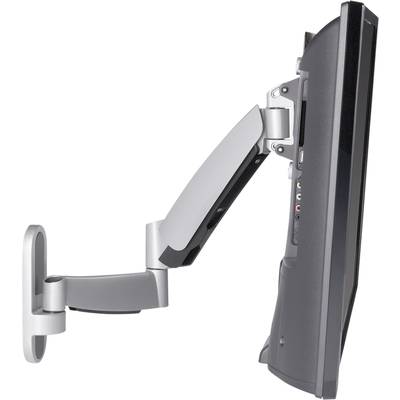 A flat-screen display, viewed from the side, mounted on a wall bracket. The bracket allows flexible positioning of the screen.
