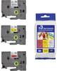 Brother TZe-31M3 Labelling tape 3-piece set Tape colour: White, Yellow, Red Font colour: Black 12 mm 8 m