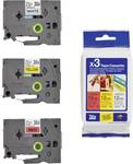 TZE, TZ-tape cassette laminated in 3pc set