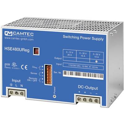 Camtec HSEUreg04801.15T Bench PSU (adjustable voltage)  0 - 15 V DC 26 A 480 W   No. of outputs 1 x