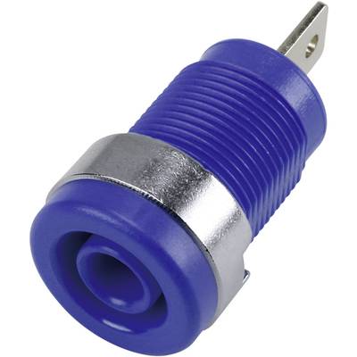 TRU COMPONENTS 6239C26FN Safety jack socket Socket, vertical vertical Pin diameter: 4 mm Blue 1 pc(s) 