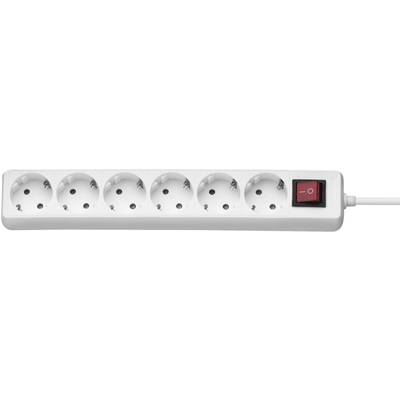 GAO 120902006 Power strip (+ switch) 6x White PG connector 1 pc(s)