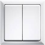 Eltako FT4F-rw radio button, pure white with rocker and double rocker