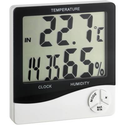 Digital thermometer shows '22.7°C' and '65%' humidity. Below are buttons for mode and max/min settings.