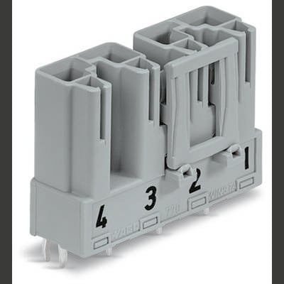 Four-pin electrical connector, suitable for electrical connection in industrial applications.