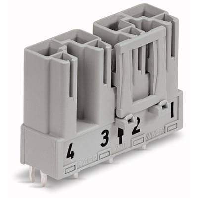 Grey WAGO connector with four numbered inputs, suitable for electrical connection and wiring.