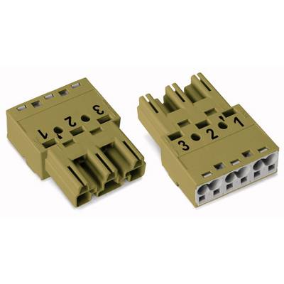 Two connectors with numbered terminals 1 to 3 on the front. The components are yellow and have rectangular shapes.