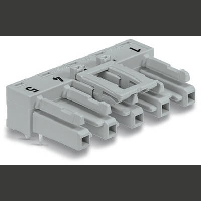 A grey electrical connector with six terminals, numbered from 1 to 6.