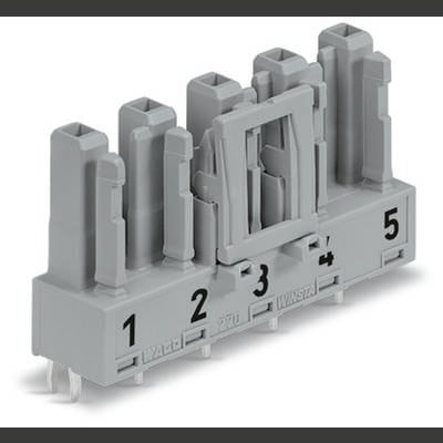 Grey connector module with five numbered slots, marked from 1 to 5, on a white background.