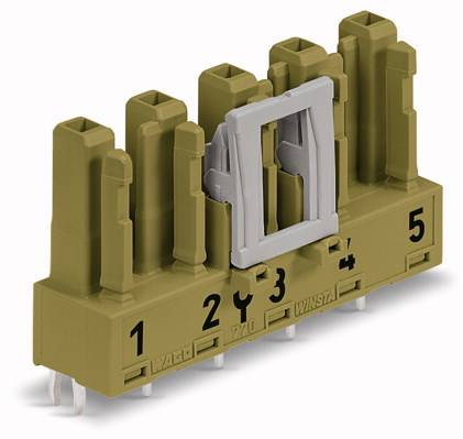 A connector with six contact positions, numbered from 1 to 5, and a mounting clip in the centre. Labelled 'WINSTA 770'.