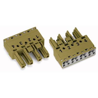 Two brown plastic connectors with numbered slots from 1 to 4, designed for use in electronic devices.