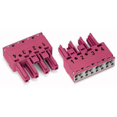 Two red connectors with numbered slots from 1 to 4, indicating how they should be connected.