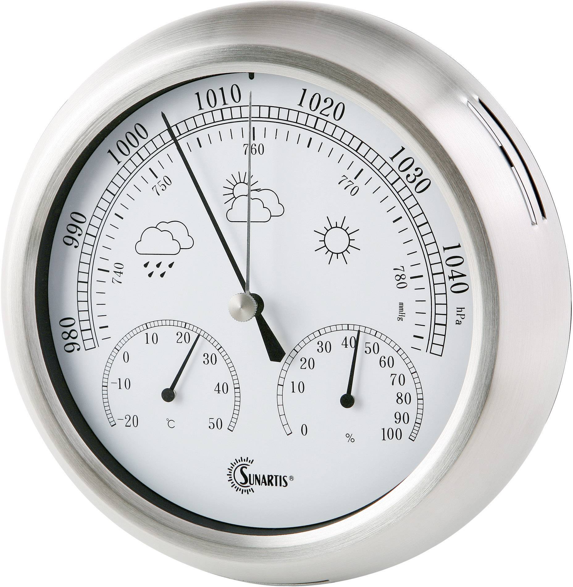 Sunartis THB367 Outside Weather Station with Stainless Steel Frame and Thermomet 