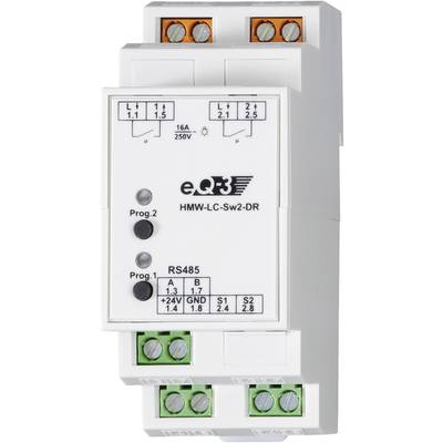 Homematic 76801 HMW-LC-Sw2-DR RS485 Actuator   2-channel DIN rail 3680 W