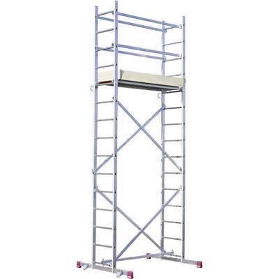 Krause 916129 CORDA Aluminium Installation scaffold Mobile Operating height (max.): 5 m Silver 48 kg