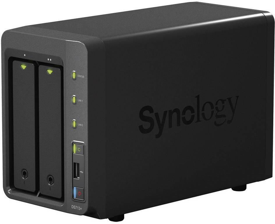 Сетевой накопитель synology ds713+ сетевой накопитель с 2 отсеками для 3.5inch sata (ii) или 2.5inch sata/ssd, 2.13ghz (двухяде (4711174721405)