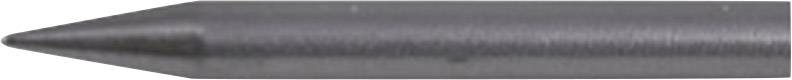 Tip of a grey, cylindrical tool, possibly a pencil or stylus.