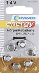 Conrad energy hearing aid batteries ZA312