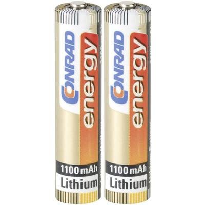 Conrad energy Extreme Power FR03 AAA battery Lithium 1100 mAh 1.5 V 2 pc(s)